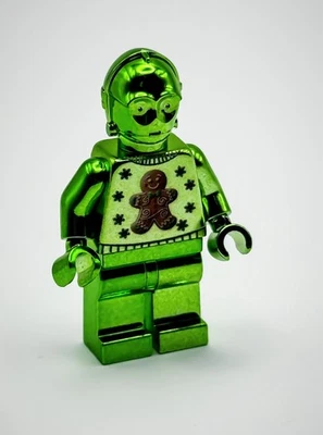Lego Chrome Green C-3PO Gingerbread Star Wars Christmas Edition New!! - Image 1 of 4