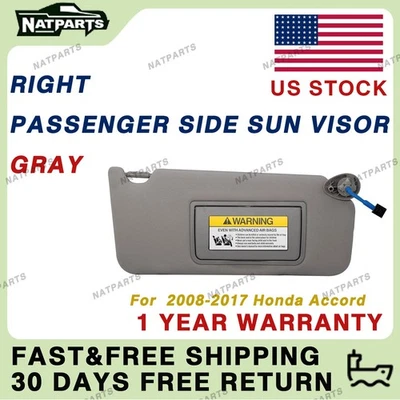 Quebra-sol passageiro direito com luz compatível com 08-17Honda Accord 83230TA0A91ZA - Imagem 1 de 4