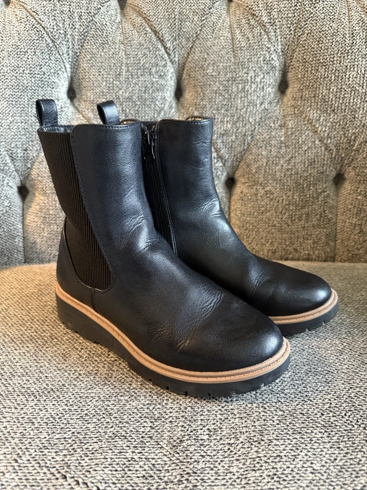 Botas Chelsea Art Class Niños Niñas Laurel Cremallera Lateral Cuña Negras Talla 3 Foto 1 de 4