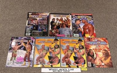 WWF History of Wrestlemania I-V & Official Souvenir Editions V VI VII VIII XIX - Image 1 of 4