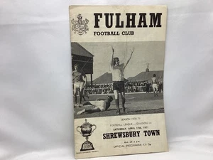 Fulham gegen Shrewsbury Town Division 3. April 1971 - Bild 1 von 1
