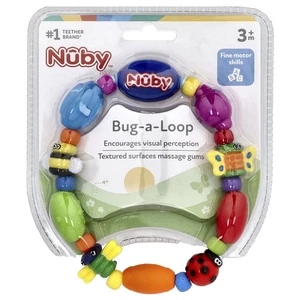 Nuby Soothing Teether Bug-a-Loop 3  Months 1 Soothing Teether BPA-Free - Picture 1 of 3