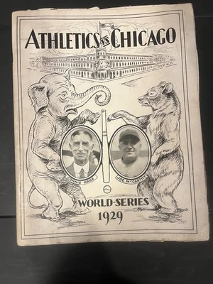 1929 World Series Program Philadelphia Athletics vs Chicago Cubs, Shibe Park - Image 1 of 2