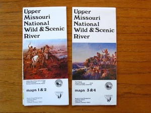 2 mapas nacionales de ríos salvajes y escénicos del Alto Missouri # 1,2,3 y 4 - Imagen 1 de 1