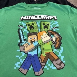 Minecraft Tshirt Kelly Green Size 18 - Picture 1 of 2