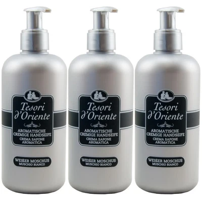 Tesori d'Oriente aromatische Handseife weißer Moschus 3 x 300ml Flüssigseife - Bild 1 von 2