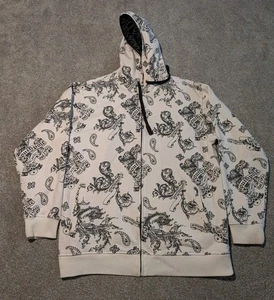 Felpa con cappuccio vintage Southpole uomo grande paisley stampa all over maglione Jesse Pinkman - Foto 1 di 9
