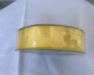 NEW Members Mark Premium Wired Ribbon . 1.5”” x 50 Yds. Yellow Bright Solid - Picture 1 of 7