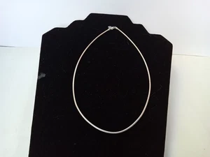 STERLINGSILBER 925 MASSIV POLIERT HALSDRAHT 16" HALSKETTE MIT KARABINERVERSCHLUSS SCHÖN - Bild 1 von 11