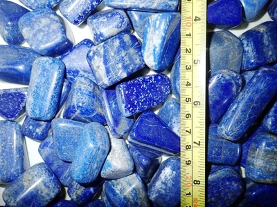 Tumbled Nice Blue Lapis Lazuli Stone 20 to 50 gram Size 6 Pieces Lot - Image 1 of 4