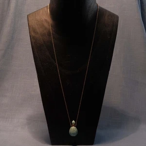 Collar colgante botella aceite esencial/perfume cristal natural jade piedras preciosas - Imagen 1 de 10