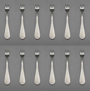 Reed & Barton Stainless BERKSHIRE MATTE - Cocktail Forks - Set of Twelve New - Picture 1 of 3