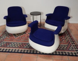 Knoll International - Marc Held Culbuto 2 Low Back Chairs and Ottoman - Picture 1 of 4
