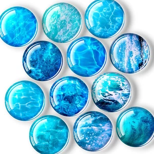 12 Pcs Glass Fridge Magnets Sticker, Cute Refrigerator Magnet, Small Whiteboard - Picture 1 of 6