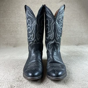 Stivali da cowboy western Nocona USA da uomo neri in pelle taglia 10 D - Foto 1 di 23