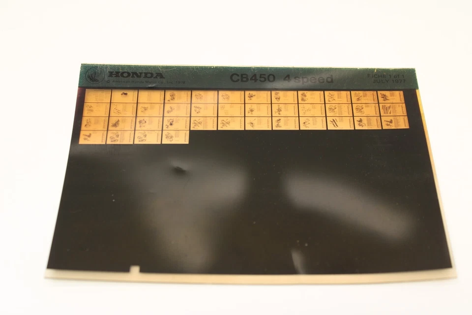 OEM HONDA PARTS DIVISION CB450 4 VELOCIDADES JULIO 1997 Foto 1 de 1