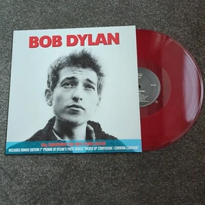 BOB DYLAN 2014 RED VINYL LP NOTLP001X & 7" SINGLE NEAR MINT - Picture 1 of 10