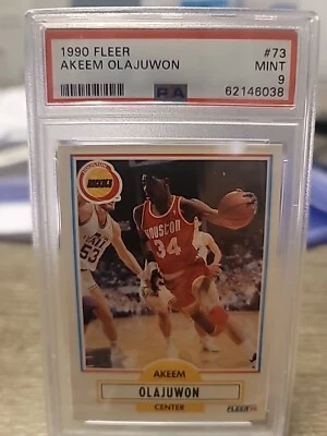 Akeem Olajuwon 1990 Fleer Psa 9 + 1RC y otros 9 GRANDES NOMBRES!!!! Foto 1 de 4