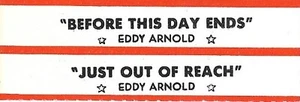 Jukebox Title Strip - Eddy Arnold: "Just Out Of Reach" / "Before This Day.." V 2 - Picture 1 of 2