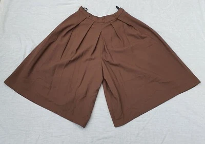 St michael Vintage Women Wool Blend Brown Skirt Style Shorts Cropped Trousers 16 - Image 1 of 4