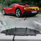 For Ferrari 296 GTB Dry Carbon Fiber replace Rear Bumper Diffuser Spoiler Lip