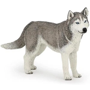 Figura Husky Siberiano - Perro - Mascota - Pintado a Mano - Coleccionable - Papo 54035 - Imagen 1 de 7