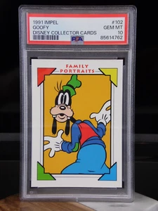 Tarjetas de coleccionista Impel Disney 1991 retrato familiar goofy #102 | PSA 10 gemas como nuevas - Imagen 1 de 3