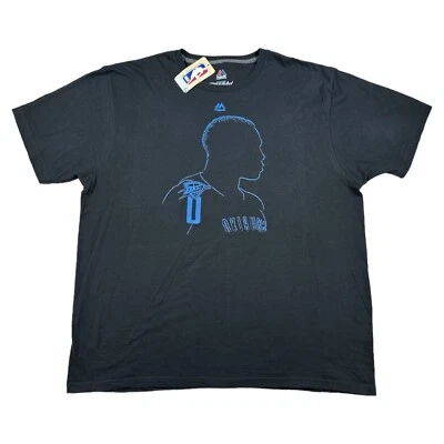 Camiseta Majestic Russell Westbrook OKC Thunder Para Hombres 2XL Silueta Negra NBA Nueva Foto 1 de 4