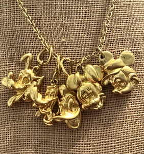 NEU 14K Gold gefüllt Disney Mickey, Minnie, Donald, Goofy, Pluto Anhänger Halskette - Bild 1 von 14