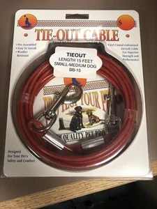 NEU kleine - mittlere Hunde zum Herausbinden beschichtetes verzinktes Kabel 15 Fuß 50 Pfund Gewicht  - Bild 1 von 2