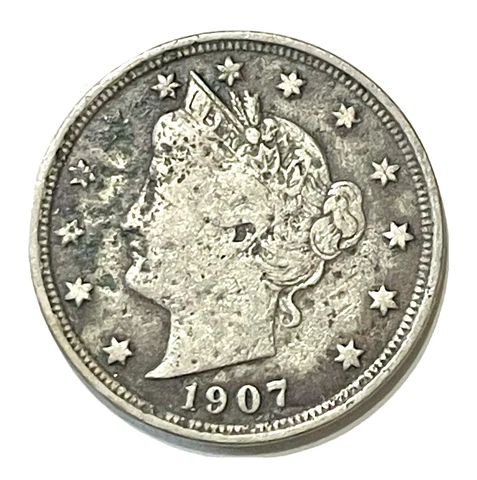 1907 UNITED STATES 🇺🇸 Liberty Head Nickel Coin Rare Historic FULL LIBERTY! Cover