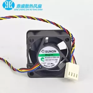 SUNON MC40201V2-Q000-S99 4020 12V 0.9W 4CM 4-Pin Silent Cooling Fan - Picture 1 of 5