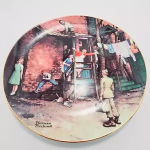 Piatto da collezione Norman Rockwell "The Homecoming"The Danbury Mint 1991 - Foto 1 di 7