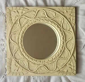 Art Deco Ivory Color Wall Sun Mirror Size 11.5"x11.5" - Bild 1 von 7