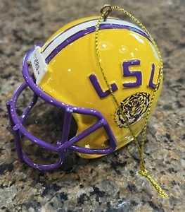 Mini casco de fútbol americano de la Universidad Estatal de Louisiana adorno de Navidad LSU Tigres - Imagen 1 de 9