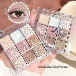 Colorful Nine Color Eyeshadow Glitter Eyeshadow Palette Pigment Eyeshadow'`,. - Picture 1 of 15
