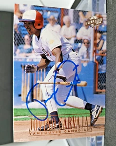 1996 Fleer Excel signed MLB Auto #24 Jovino Carvajal Vancouver Canadians - Picture 1 of 1