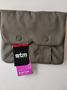 Stm Cache Ipad Carring Bag 9.5x7.3x0.4in Green Canvas Strap D10 - Picture 1 of 6