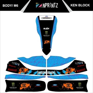 M6 KIT ADESIVI KEN BLOCK STILE KART COMPLETO PER ADATTARSI AL CORPO M6 TONYKART - Foto 1 di 3