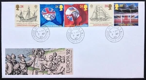 GB QEII 1992 Europa Set on First Day Cover, House of Lords CDS - Picture 1 of 2
