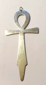 Ankh Key Breath of Life Egypt Cross 5" Silver Ornament Pendant Intl Sterling - Picture 1 of 14