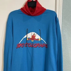 Ski Colorado Vintage Retro Turtleneck Sweater B Fresh Denver, CO Brand - Picture 1 of 17