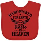 Inktastic Handpicked For Earth By My Uncle In Heaven With Angel Wings Baby Bib