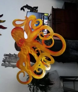 Nautical Home Decor massive Octopus Metal Wall Art Beach Ocean Diving Sea Life - Picture 1 of 5