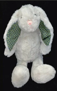 Juguete Manhattan Peluche Gris Conejo Conejo Verde Azul Lunares Orejas 13” 2019 - Imagen 1 de 8