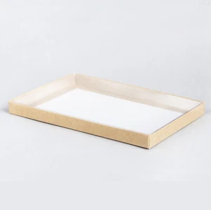 50 A5 Geschenkbox mit klarem Kunststoffdeckel - 235 x 164 x 19 mm - Keks - Bild 1 von 6