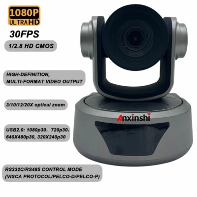ANXINHI Brand Onvif 1080P 30fps 10X Optical PTZ Video Conference  Camera - Image 1 of 4