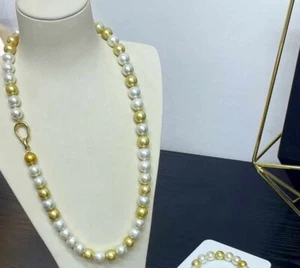 Colección casi 100% c1ean 12-13mm Australian South Sea collar de perlas G18K - Imagen 1 de 4