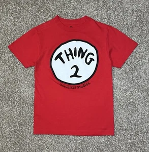 Universal Studios Men’s T-Shirt Thing 2 Graphic Tee Red S/S Crew Neck Size S - Picture 1 of 20