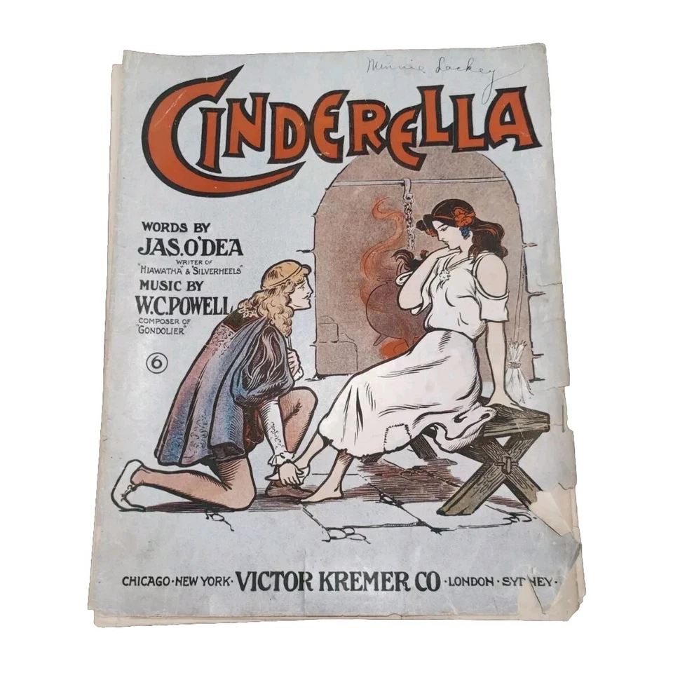 1906 Sheet Music CINDERELLA by W.C. Powell & Jas O'Dea - Image 1 of 4